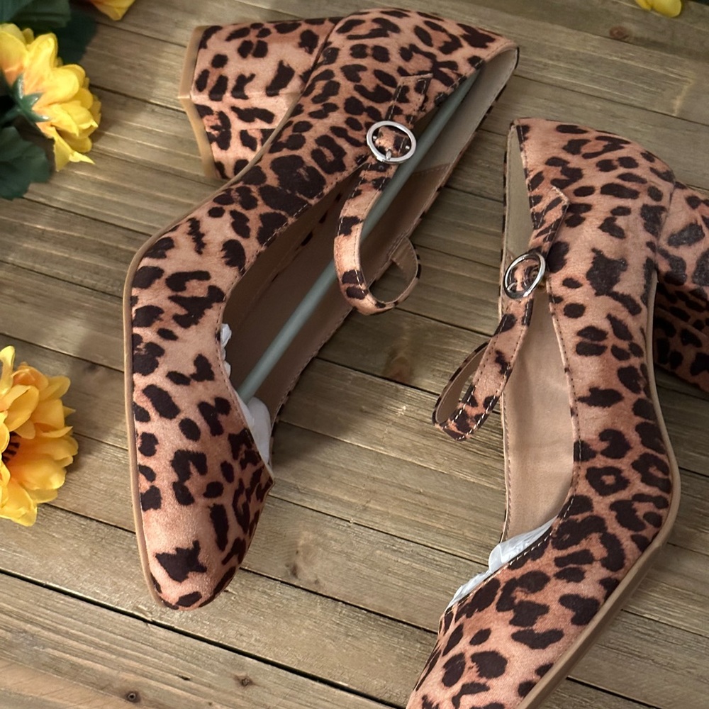 💙Torrid Cheetah Print Mary Janes w Block Heels NWoB 10W